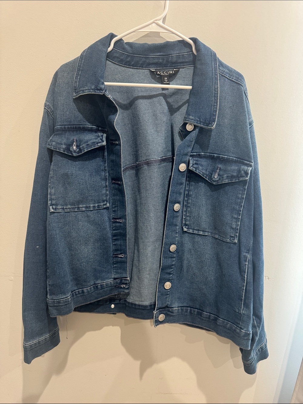 Baccini Medium Blue Denim Jacket - Women's Button-Front Trucker